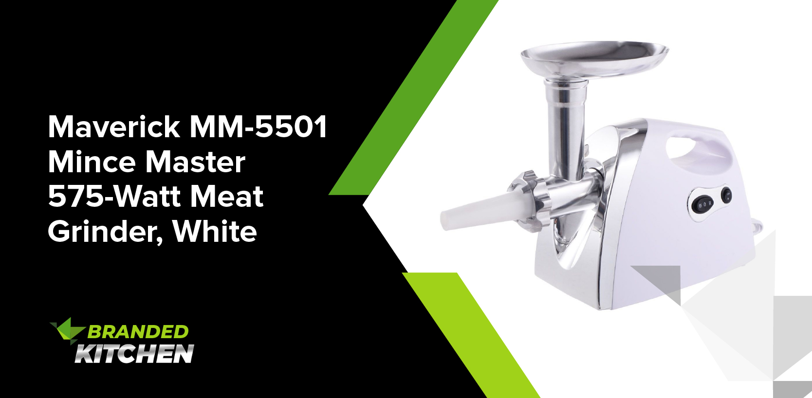 Maverick MM-5501 Mince Master 575-Watt Meat Grinder, White