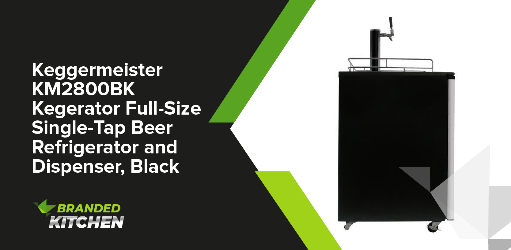 Keggermeister KM2800BK Kegerator Full-Size Single-Tap Beer Refrigerator and Dispenser, Black