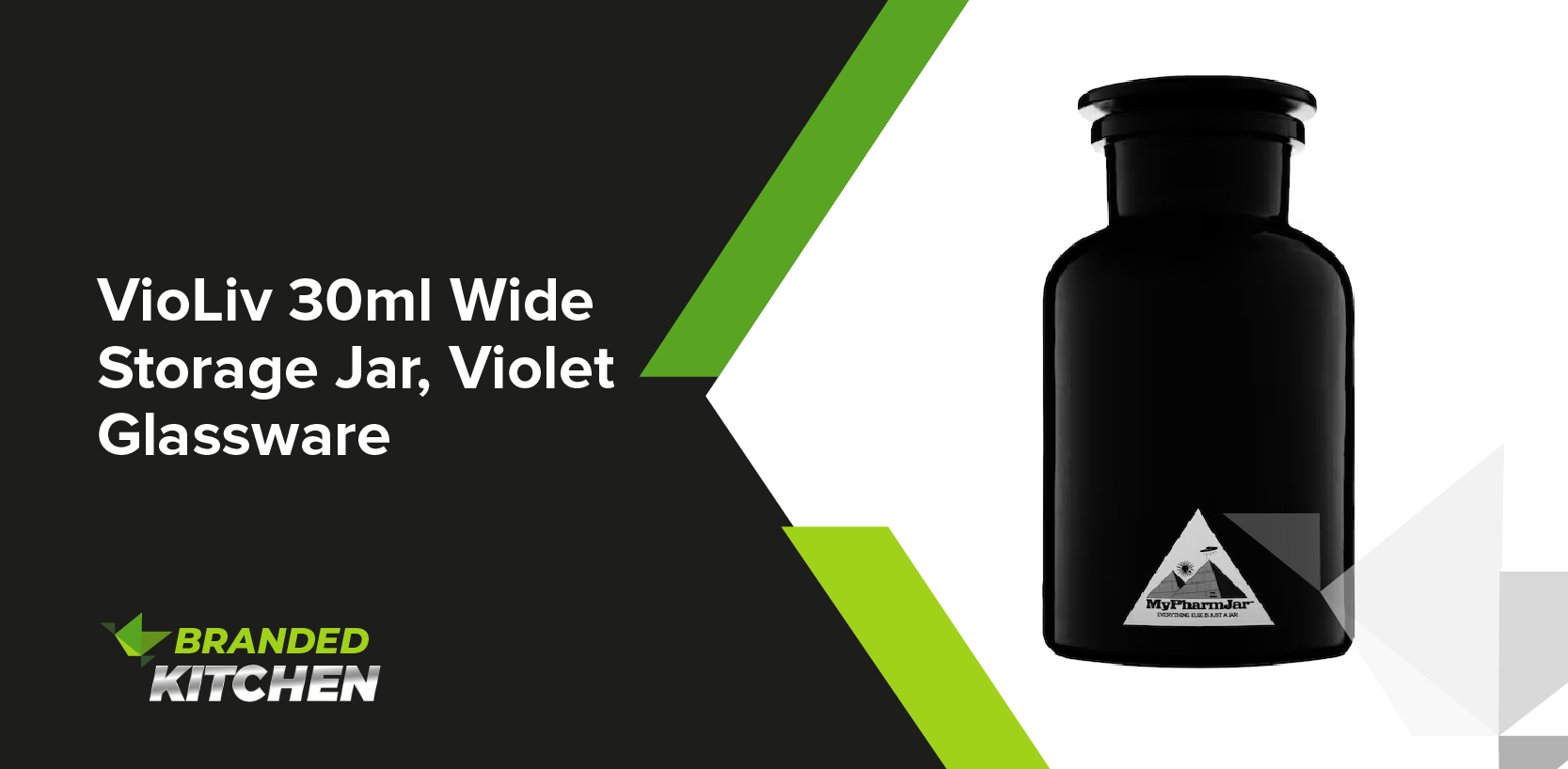 VioLiv 30ml Wide Storage Jar, Violet Glassware