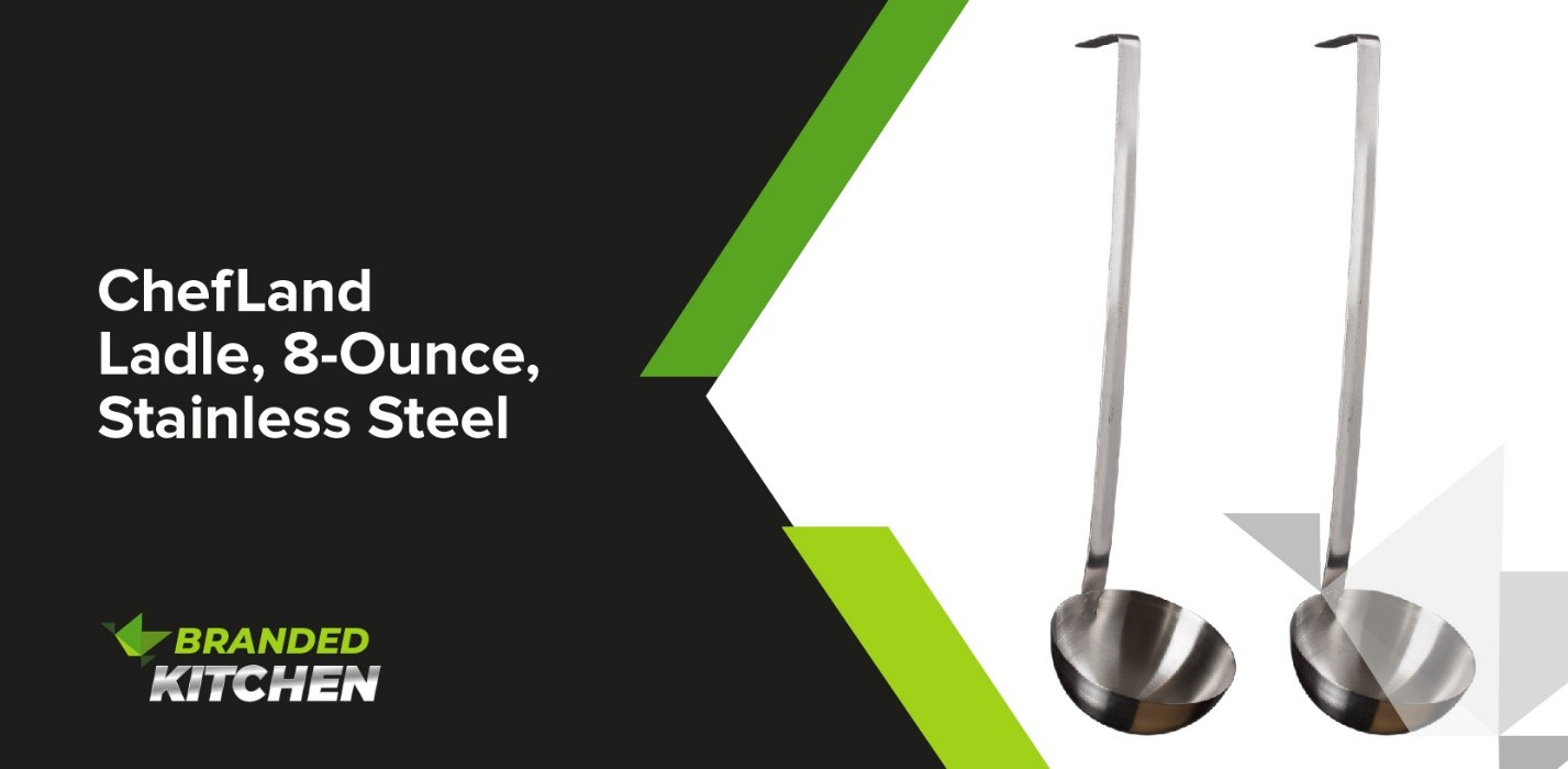 ChefLand Ladle, 8-Ounce, Stainless Steel