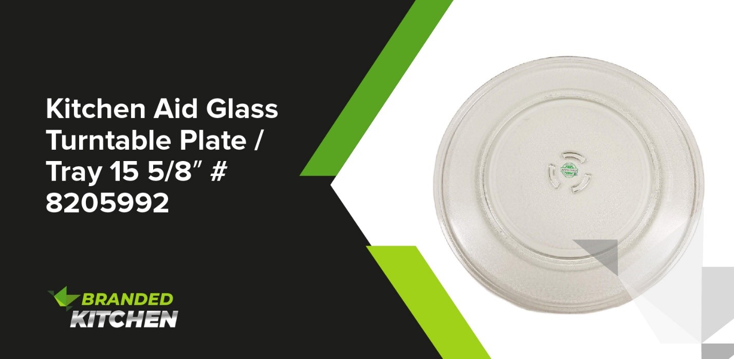 Kitchen Aid Glass Turntable Plate / Tray 15 5/8″ # 8205992