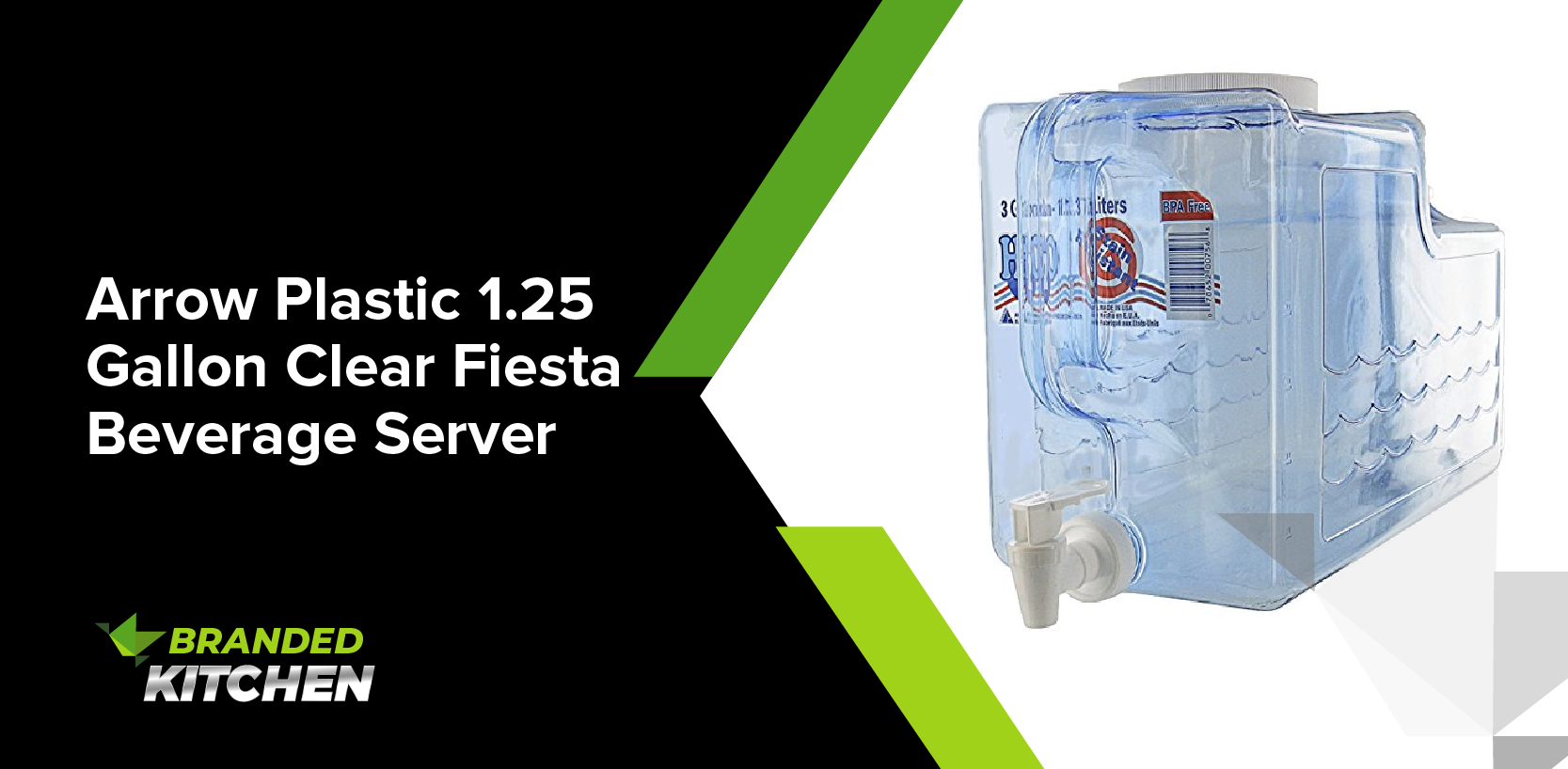 Arrow Plastic 1.25 Gallon Clear Fiesta Beverage Server