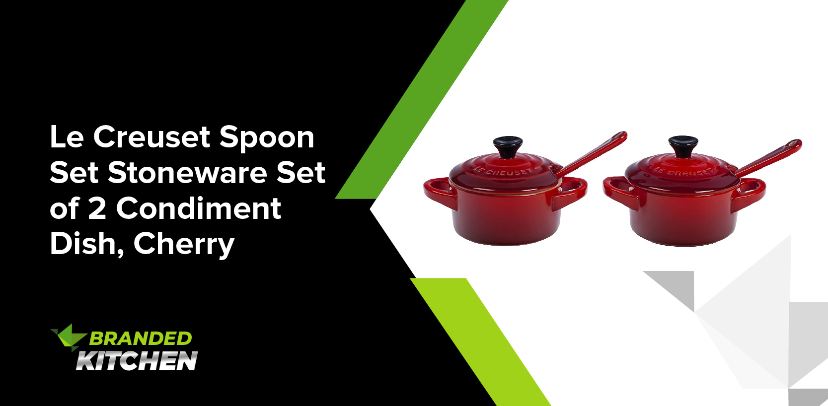 Le Creuset Spoon Set Stoneware Set of 2 Condiment Dish, Cherry
