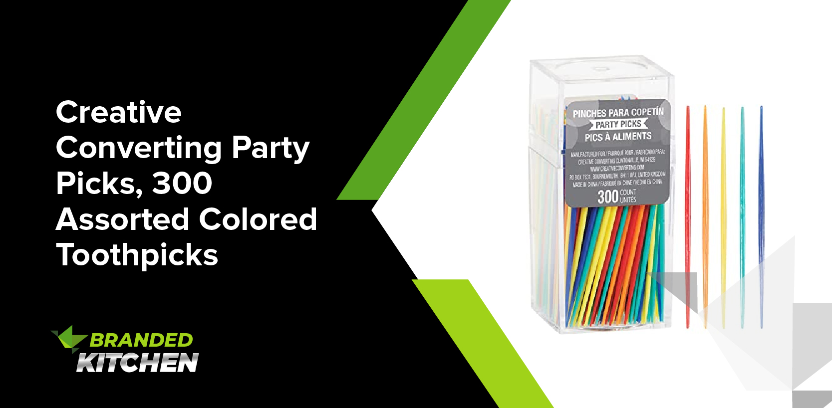 Creative Converting Party Picks, 300 Assorted Colored Toothpicks